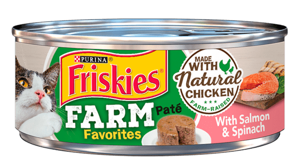 Friskies Farm Favorites Paté With Salmon & Spinach